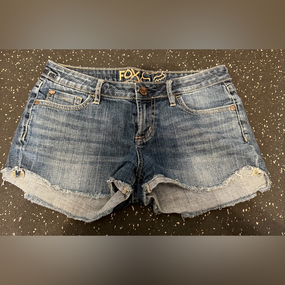 Fox Racing Women's Distressed Blue Jean Shorts - Size 7